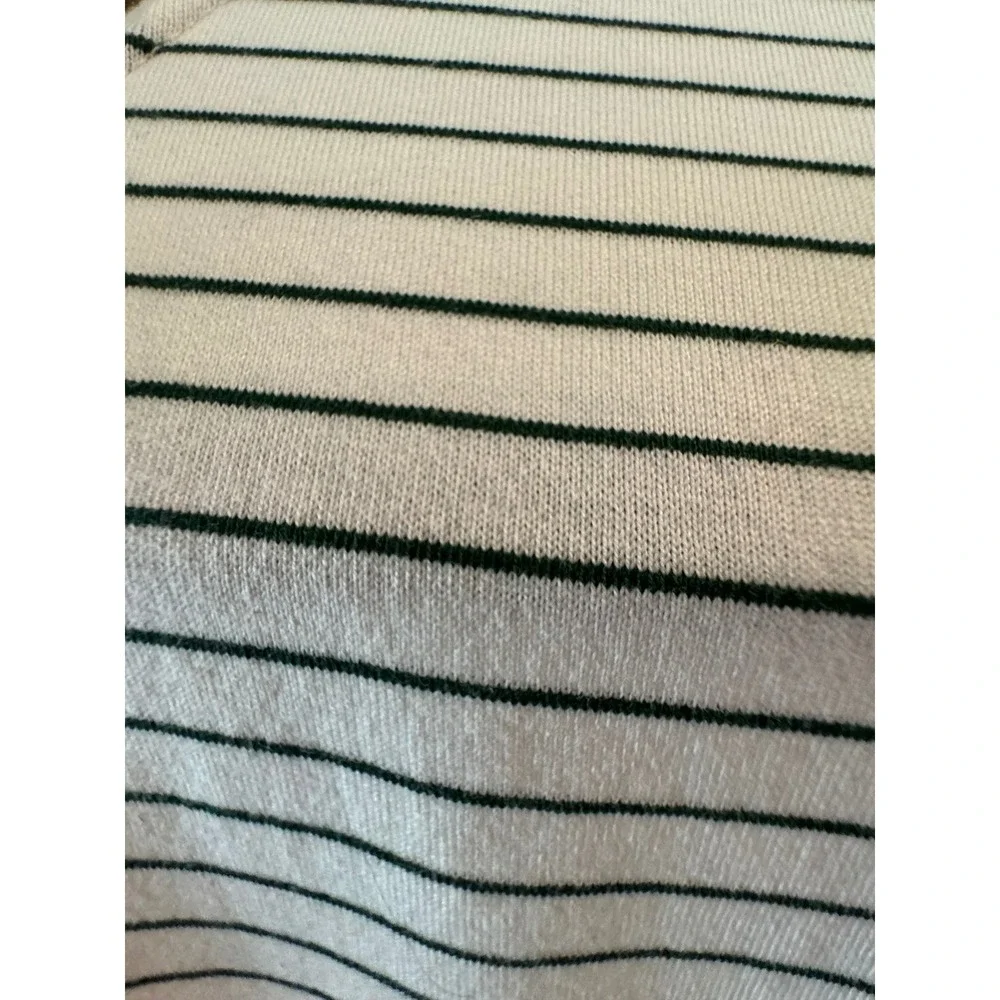 Augusta National‎ Golf Club Polo Shirt Mens XL White Green Striped Masters Logo